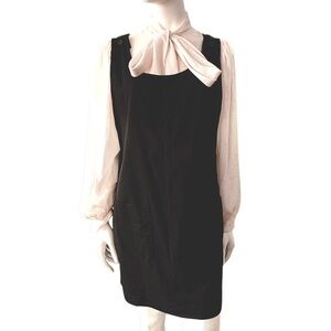 Vintage DKNY Jeans Tropical Wool Pinafore Dress